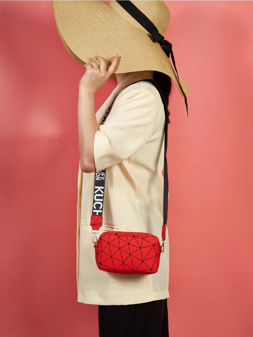 Mini Geo Pattern Crossbody Bag