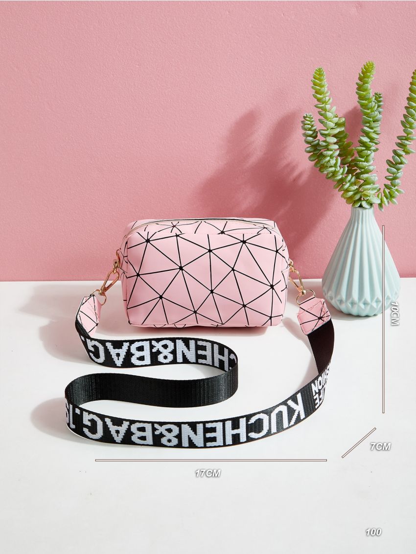 Mini Geo Pattern Crossbody Bag