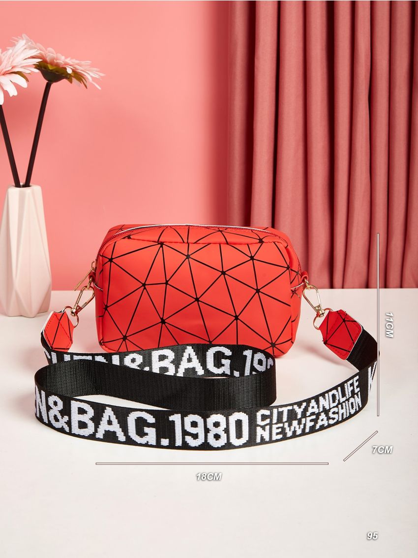 Mini Geo Pattern Crossbody Bag