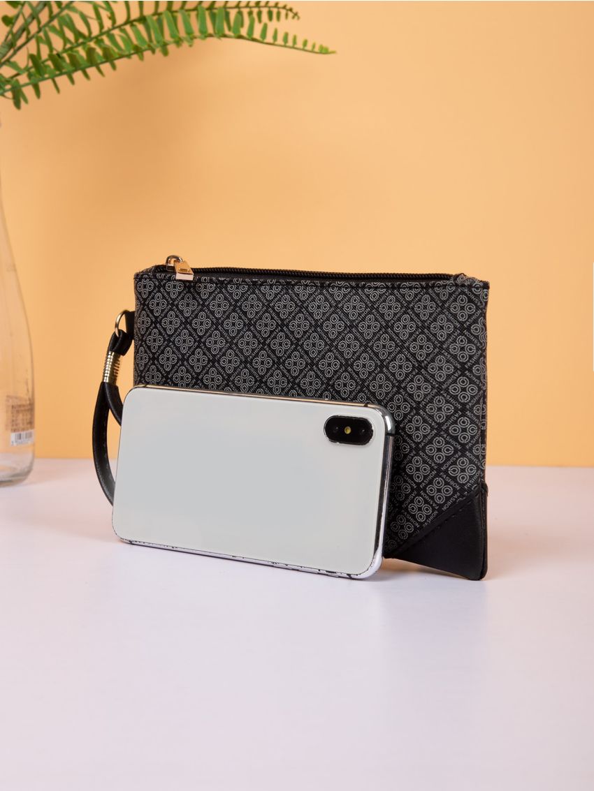 Mini Geometric Graphic Clutch Bag