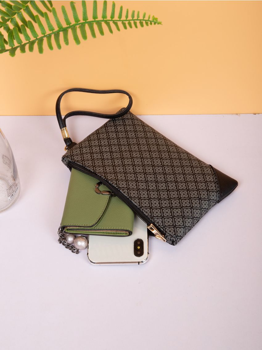 Mini Geometric Graphic Clutch Bag