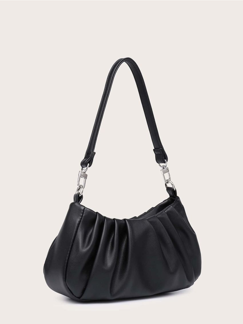 Minimalist Ruched Design Shoulder Bag