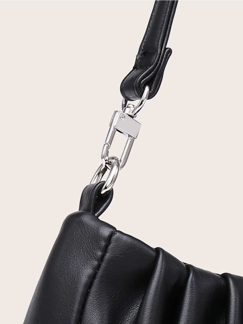 Minimalist Ruched Design Shoulder Bag
