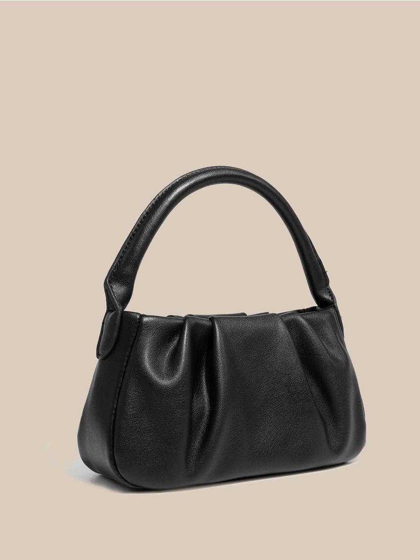Minimalist Ruched Satchel Bag