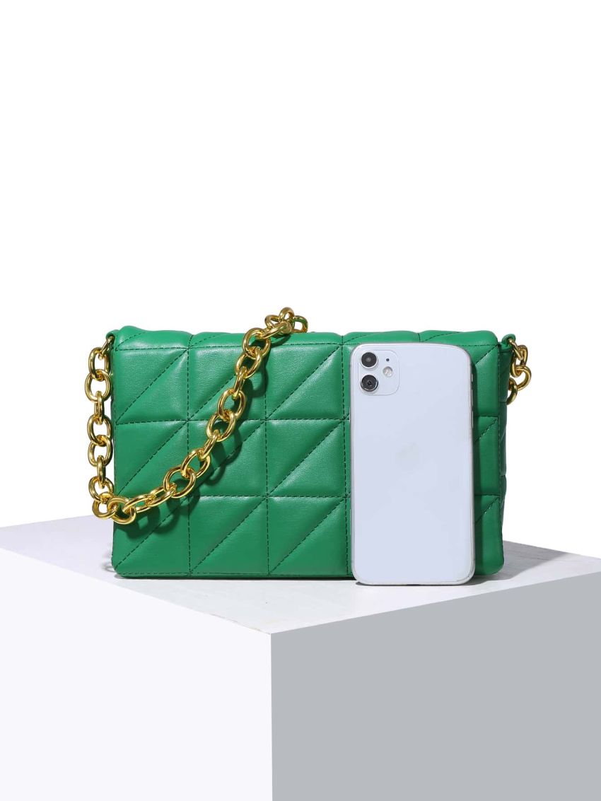 Quilted Flap Chain Bag