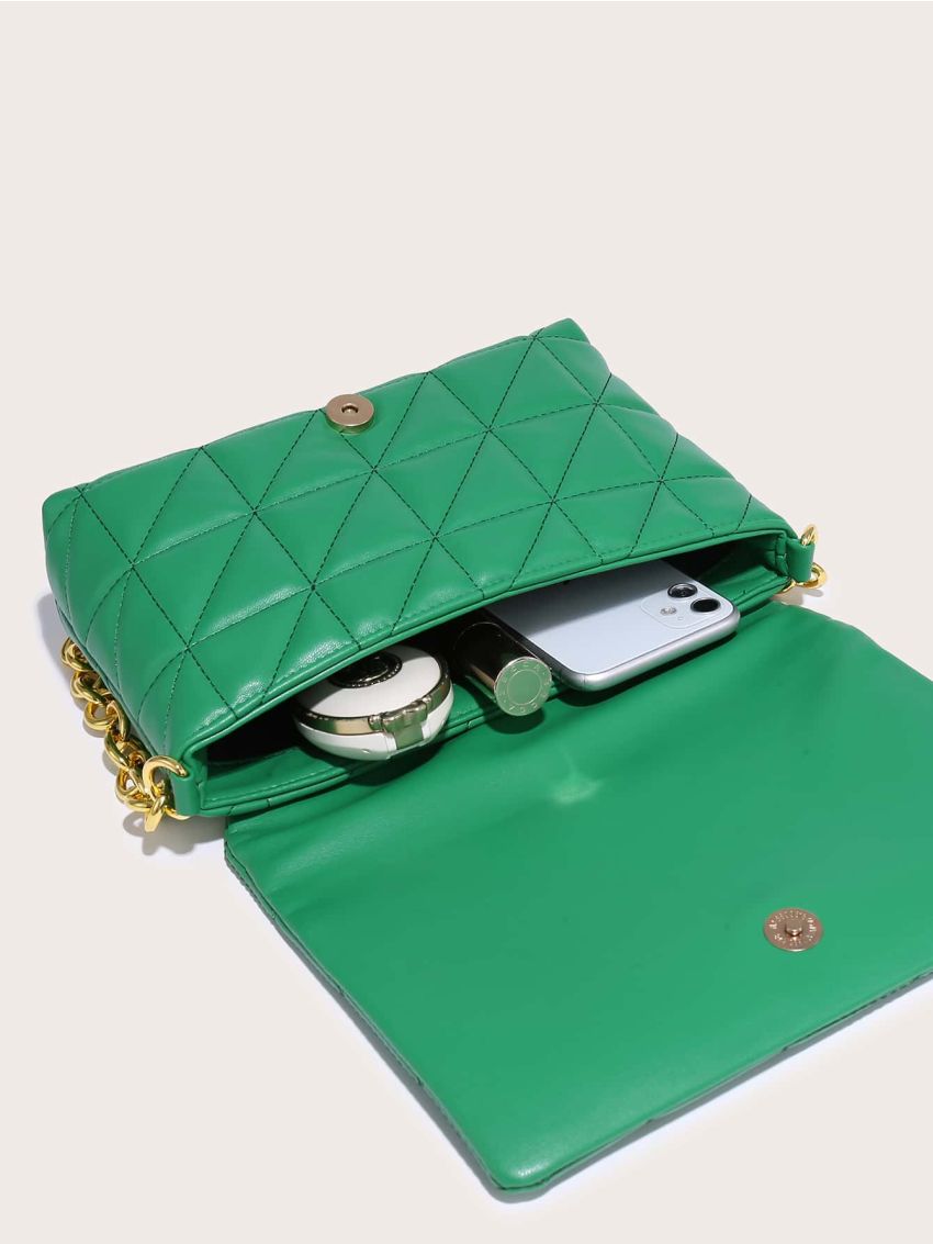 Quilted Flap Chain Bag