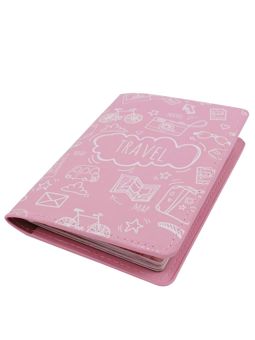 Cartoon & Letter Graphic Passport Case