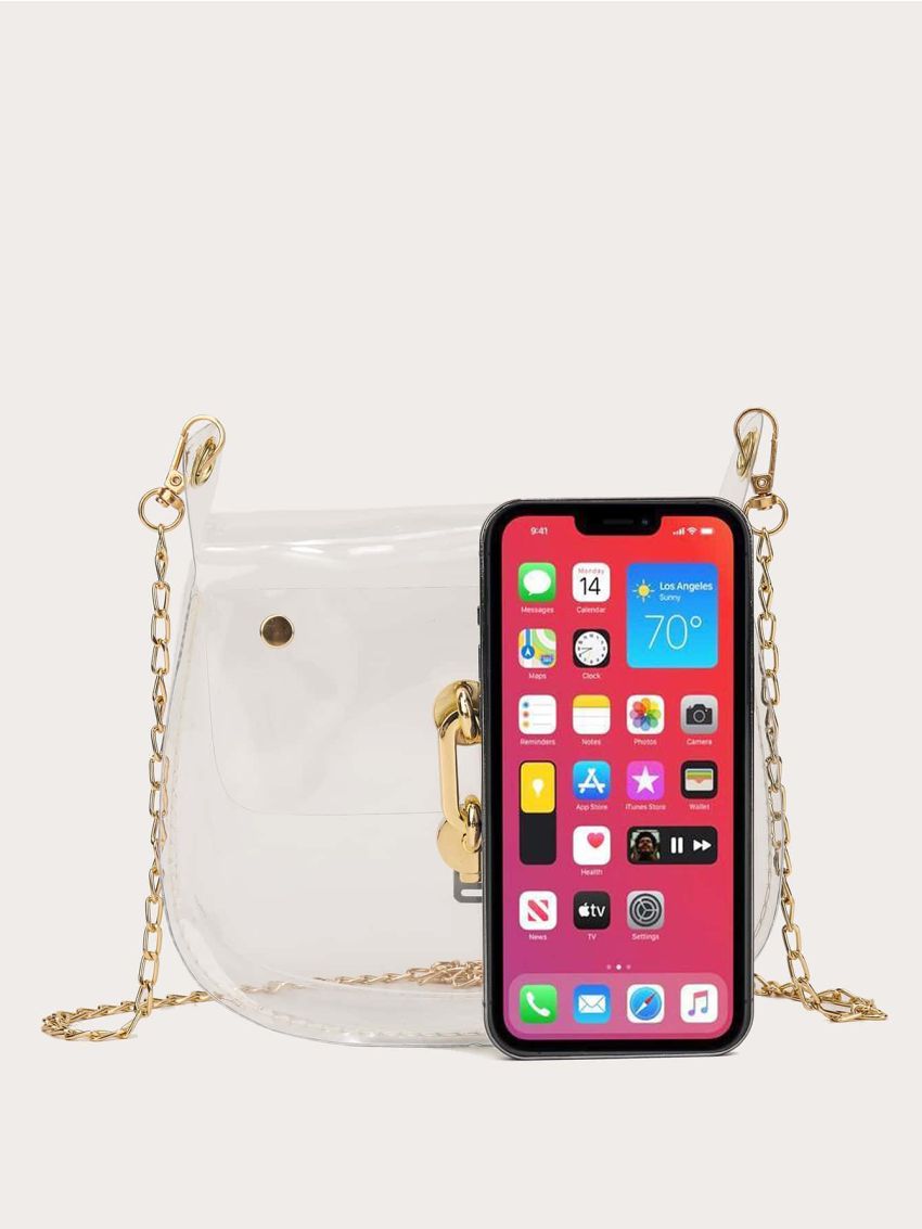 Mini Clear Flap Saddle Bag