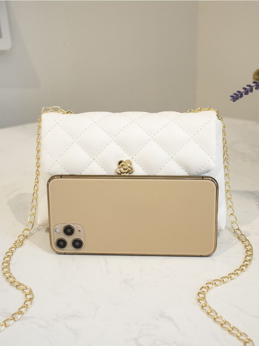 Mini Quilted Chain Crossbody Bag