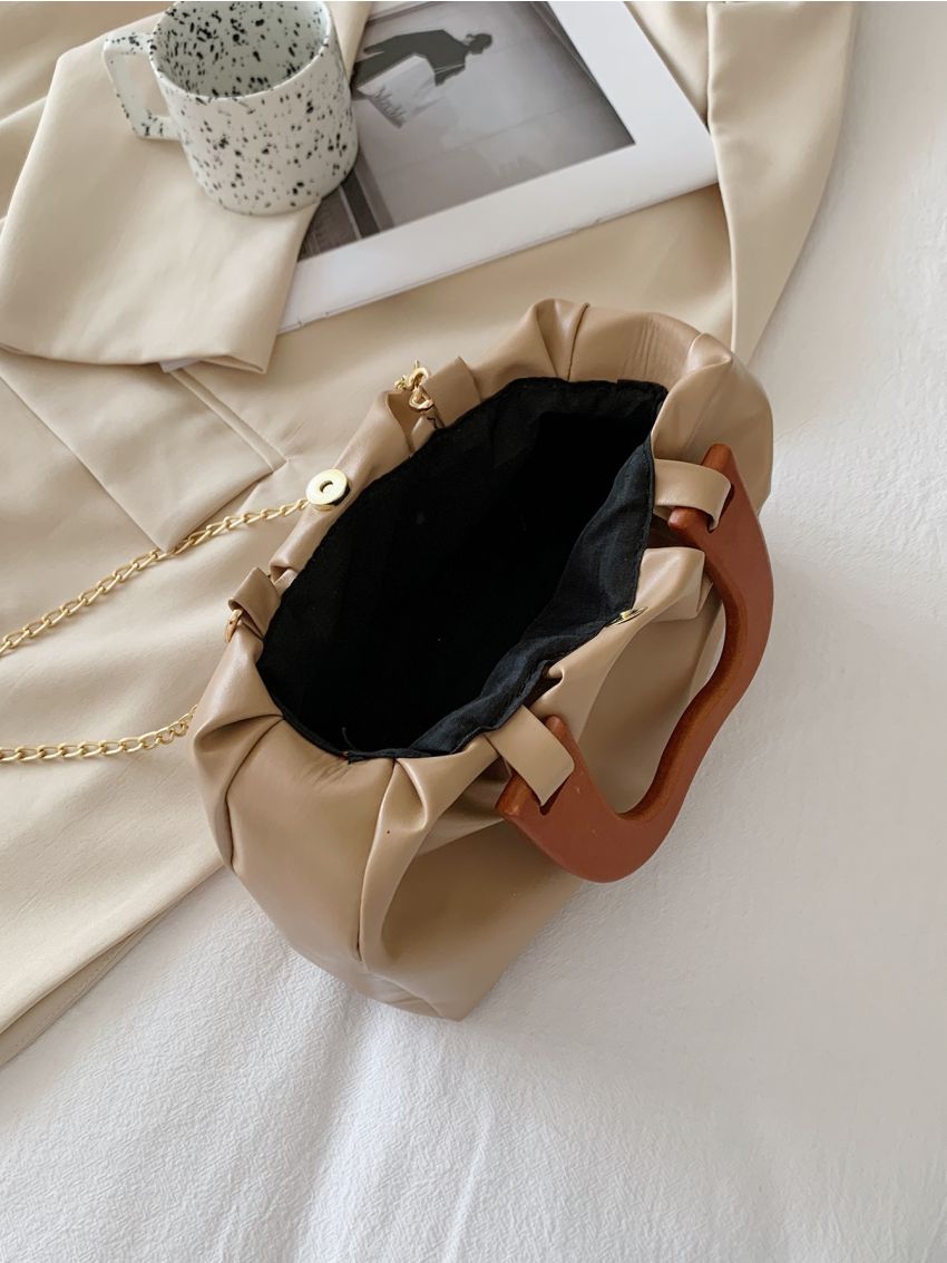 Ruched Chain Bag