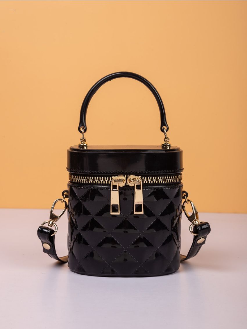 Mini Minimalist Quilted Bucket Bag