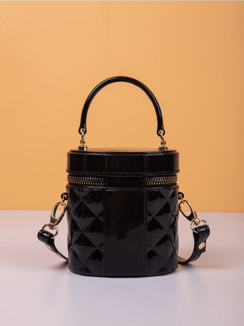 Mini Minimalist Quilted Bucket Bag