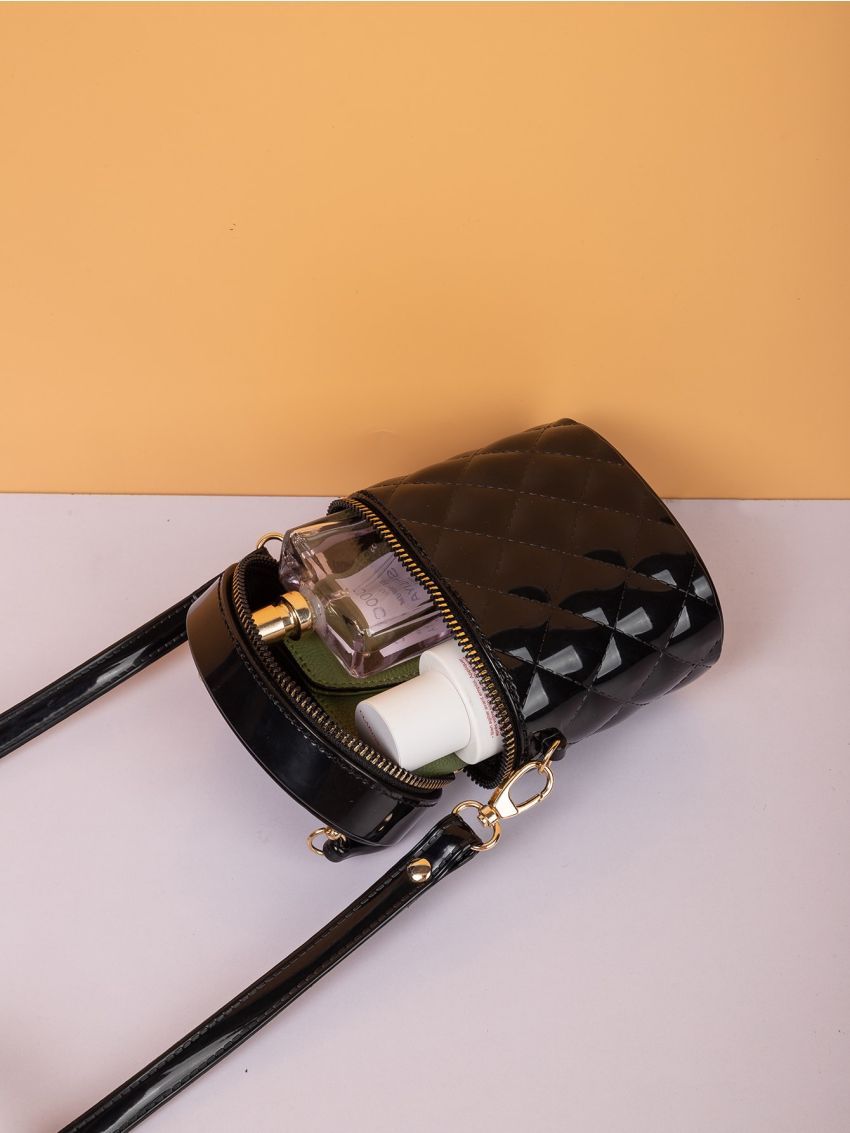 Mini Minimalist Quilted Bucket Bag