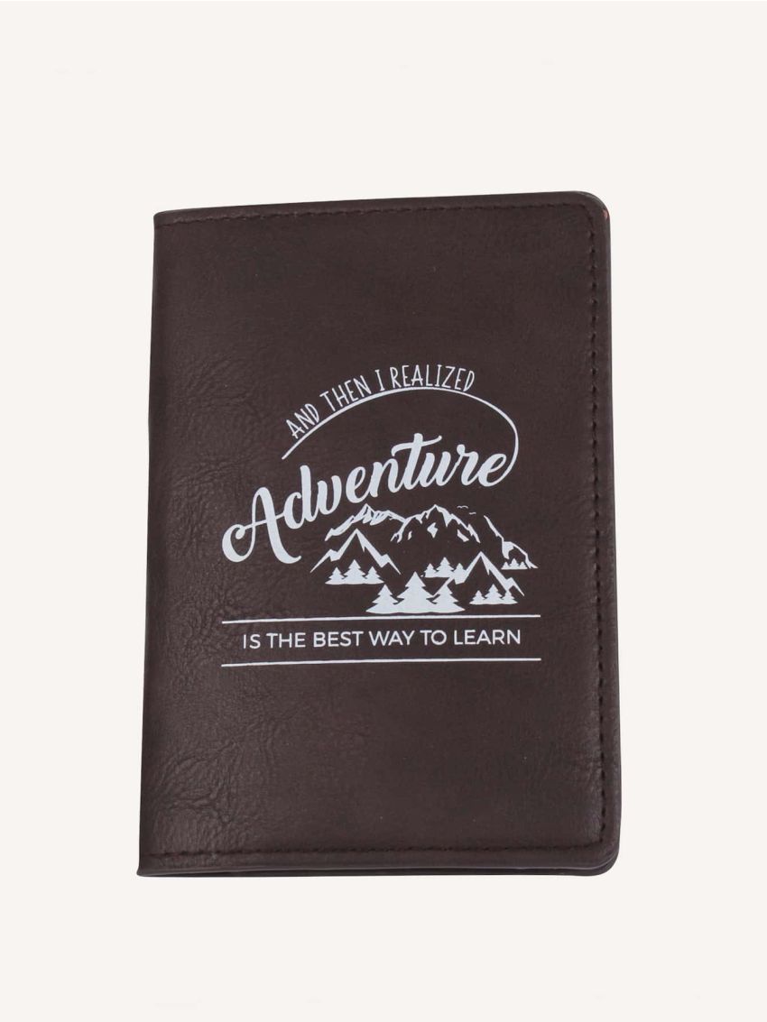 Letter & Landscape Graphic Fold Passport Case