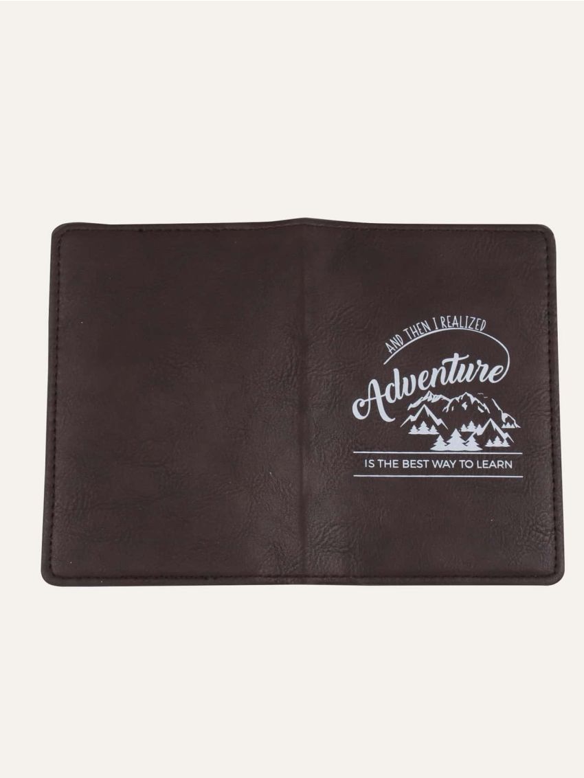 Letter & Landscape Graphic Fold Passport Case