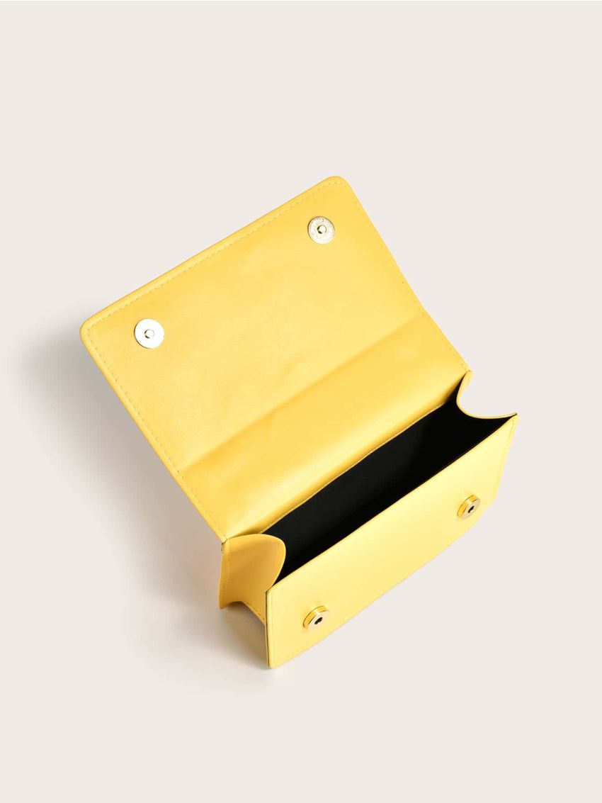 Mini Minimalist Square Embossed Chain Satchel Bag