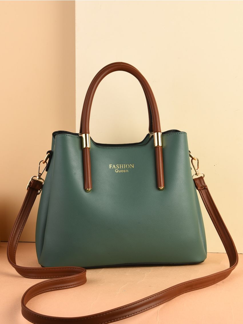 Colorblock Top Handle Bag