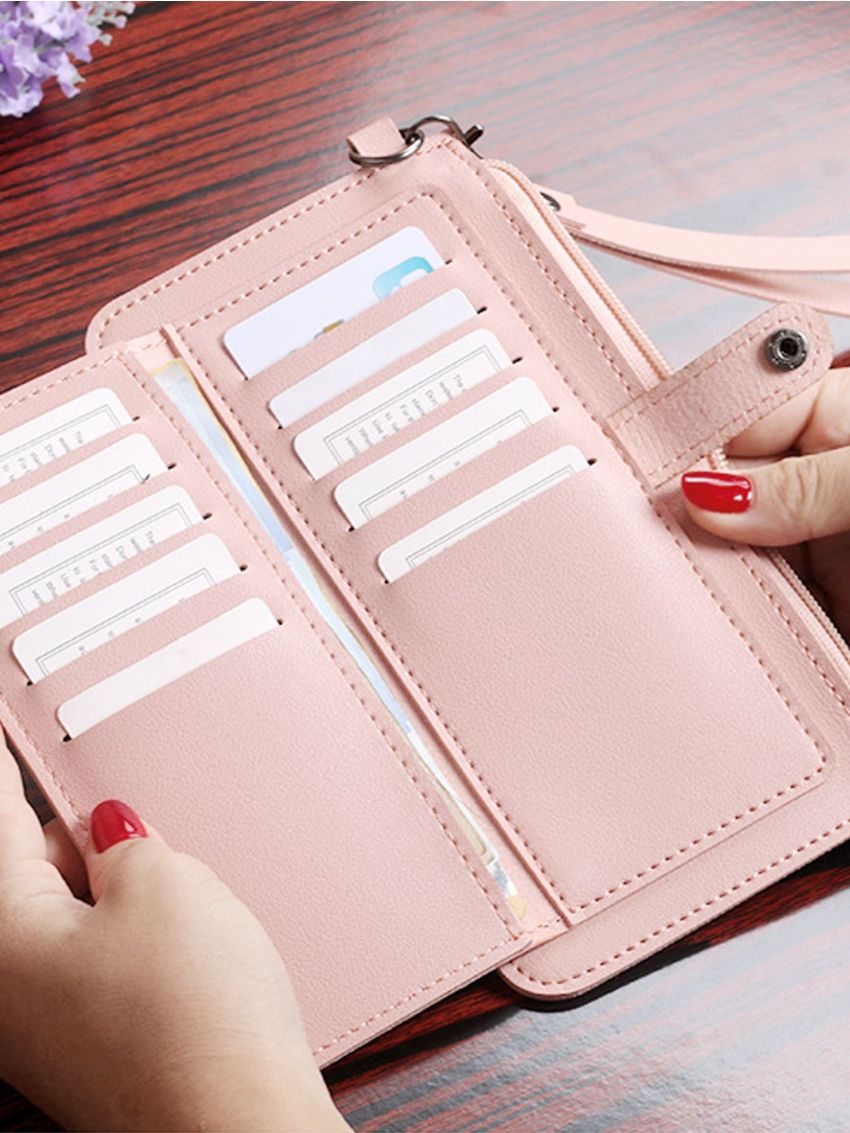 Minimalist Long Wallet With Wristlet