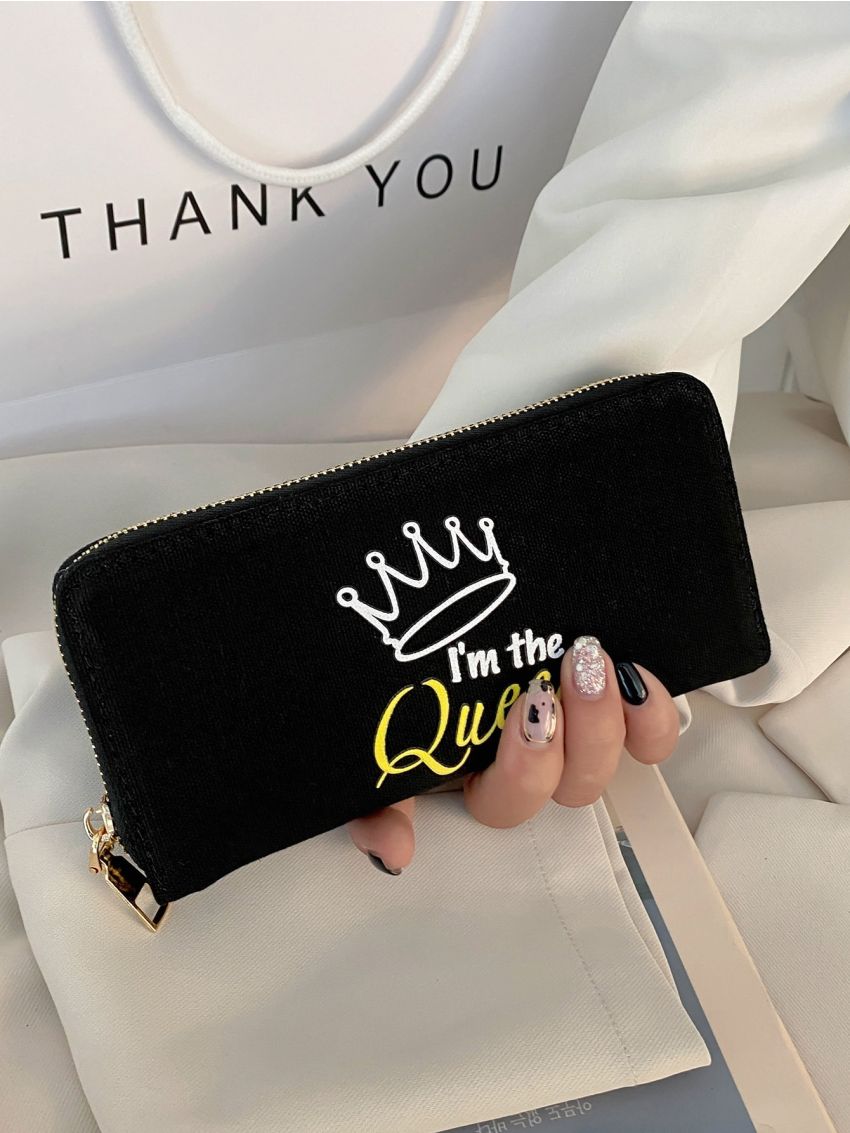 Letter Graphic Long Wallet