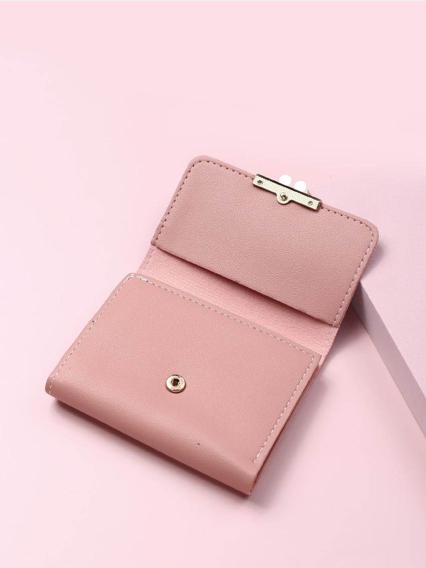 Floral Pattern Fold Small Wallet