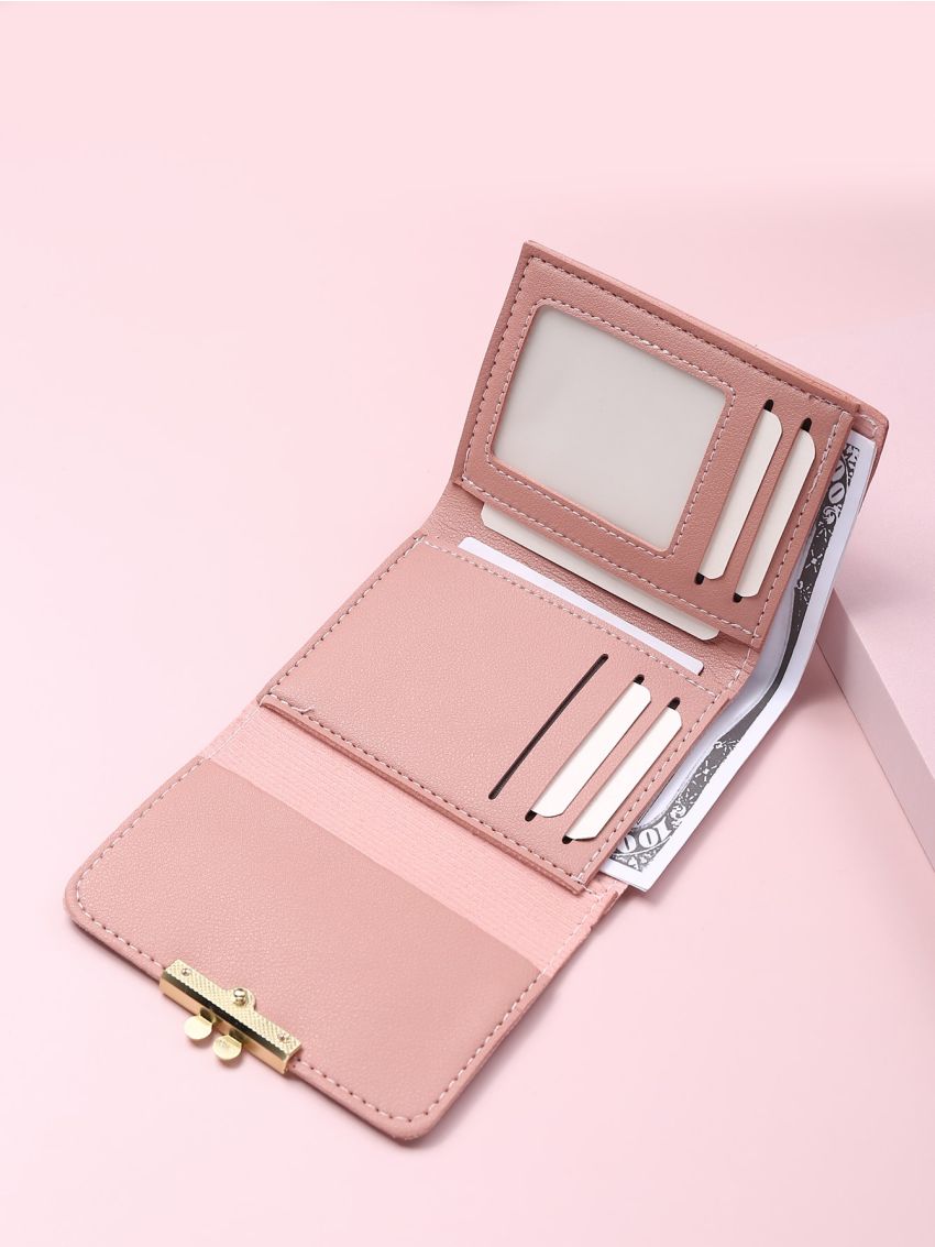 Floral Pattern Fold Small Wallet