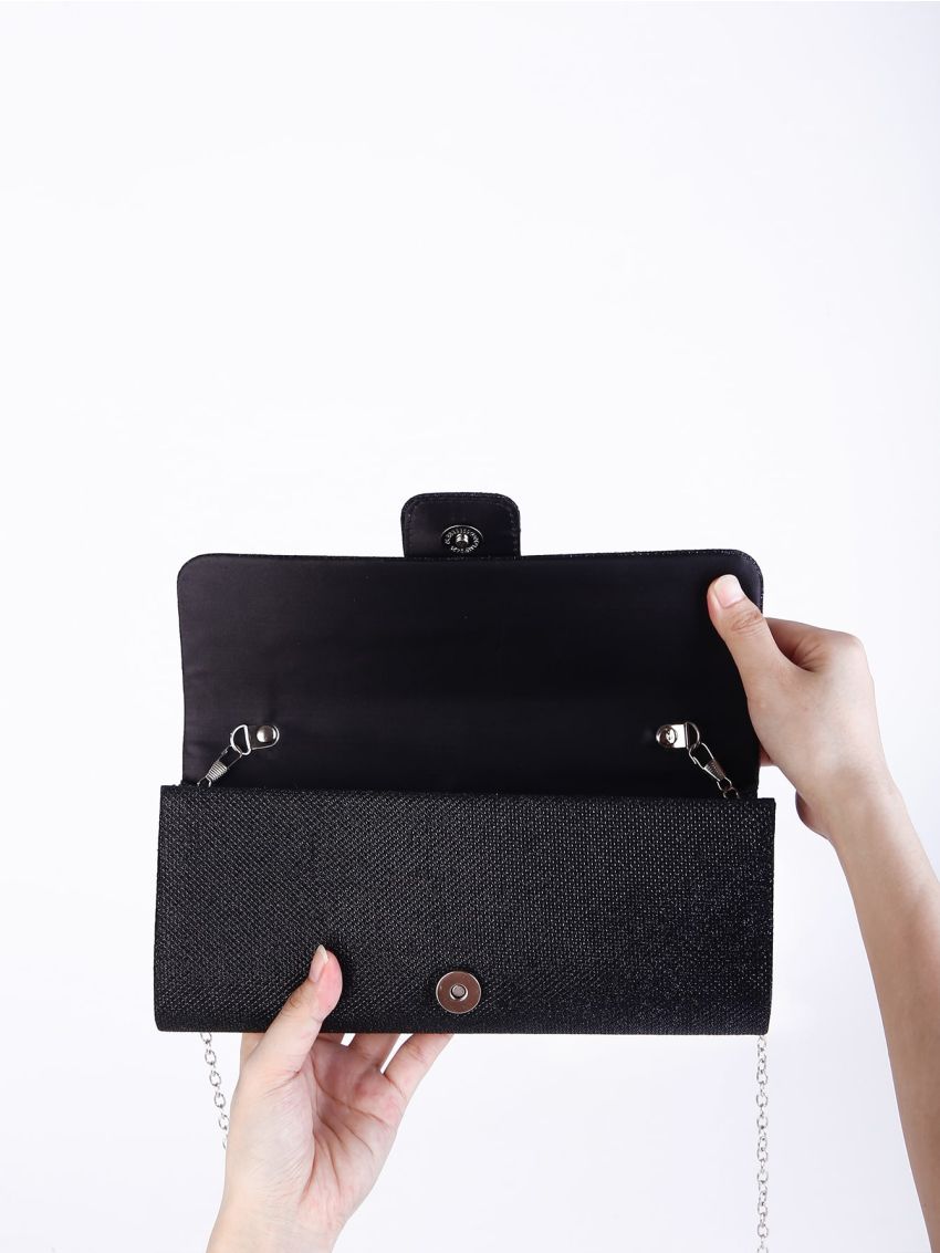 Rhinestone Decor Chain Evening Bag