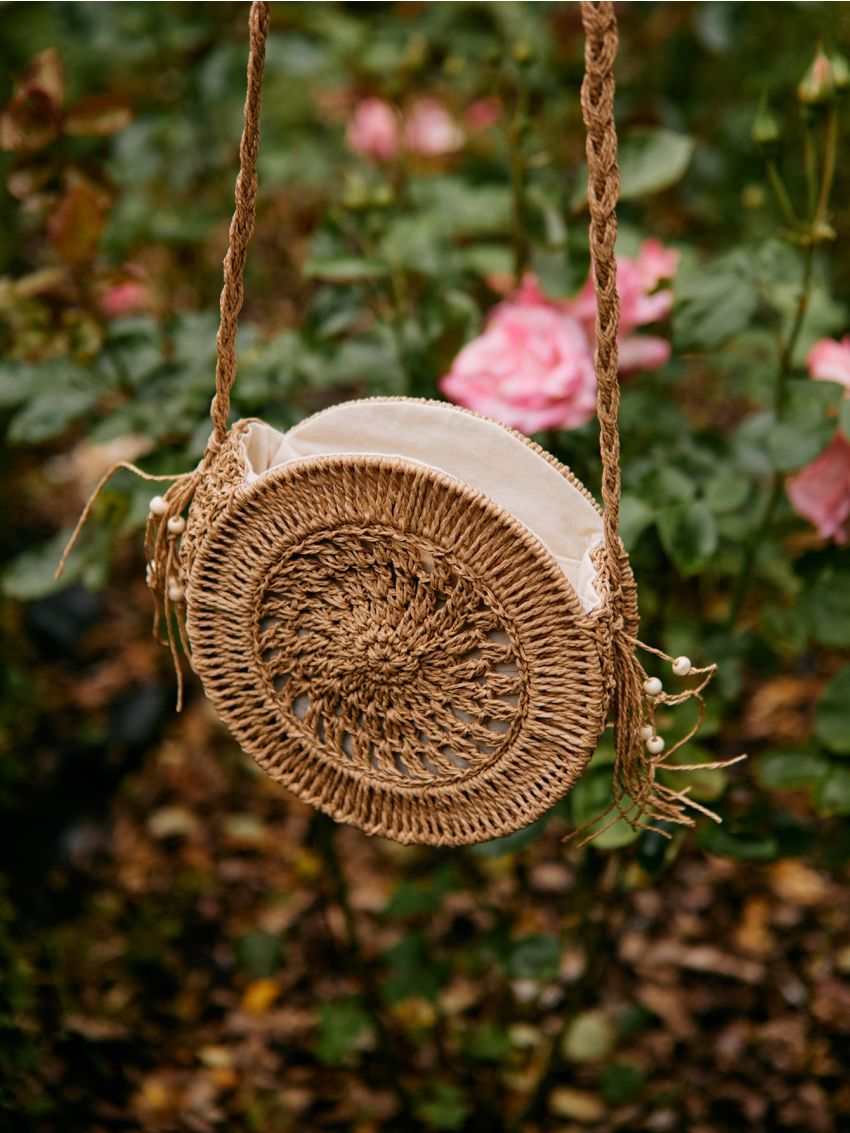 Mini Straw Circle Bag