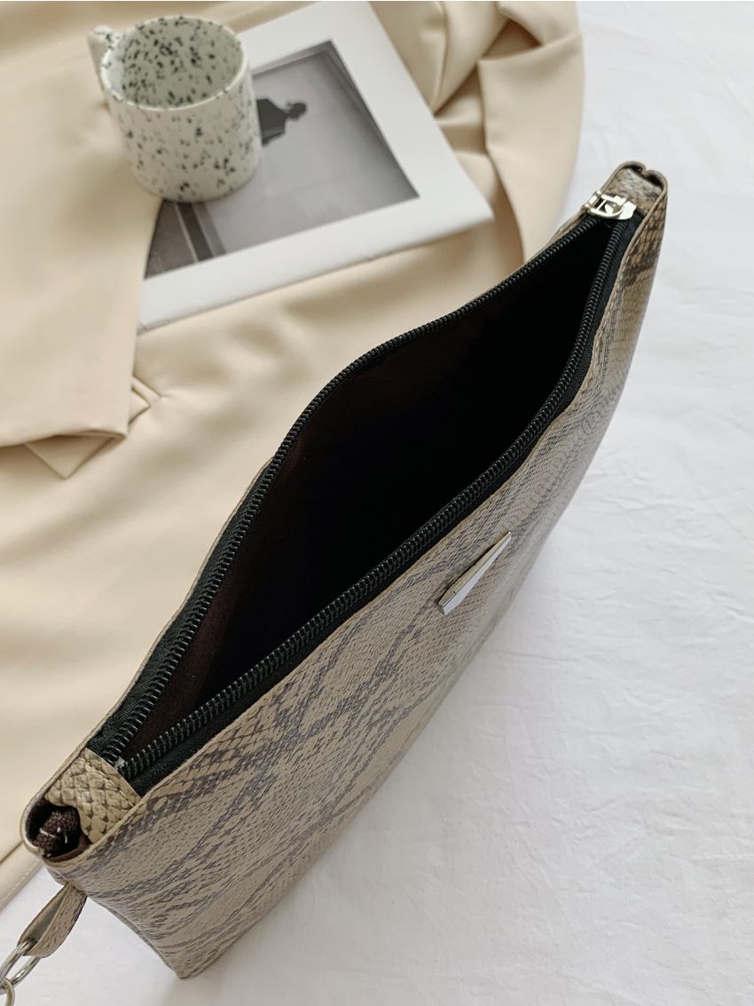 Snakeskin Pattern Clutch Bag
