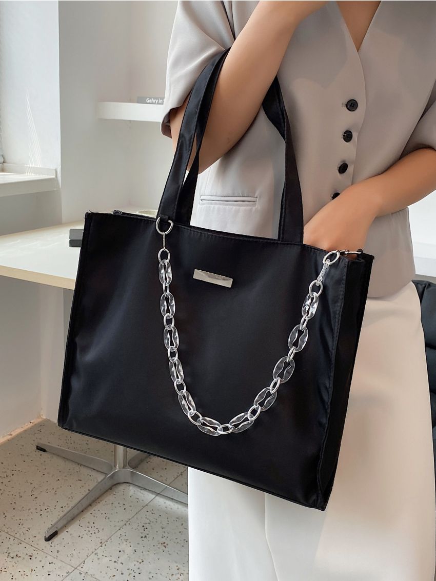 Chain Decor Tote Bag