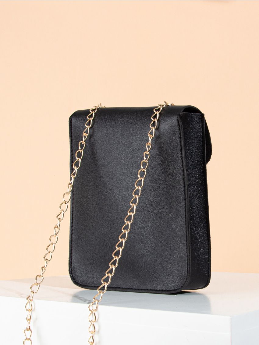Two Tone Flap Square Bag