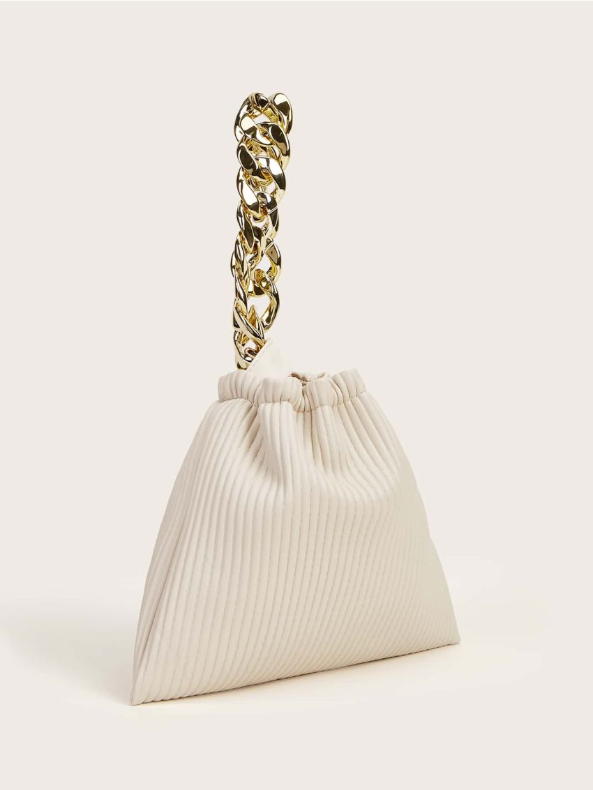 Minimalist Chain Ruched Bag