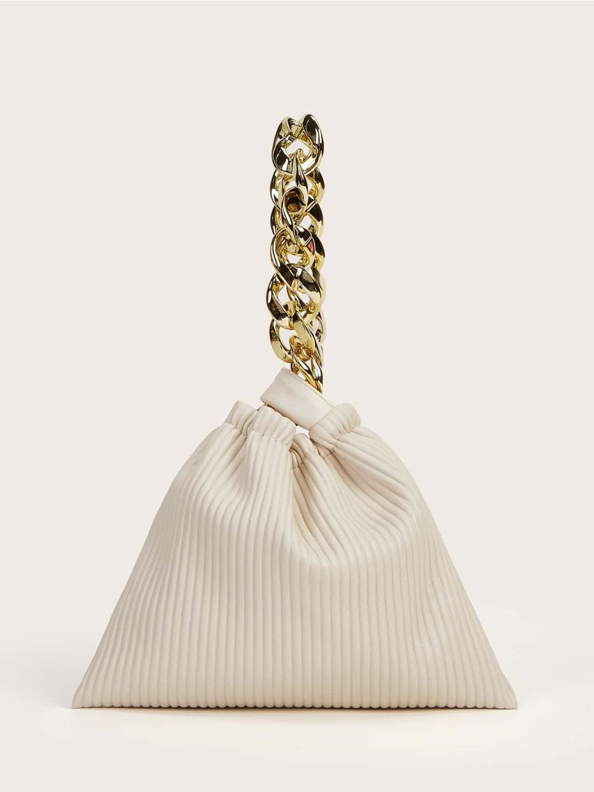 Minimalist Chain Ruched Bag