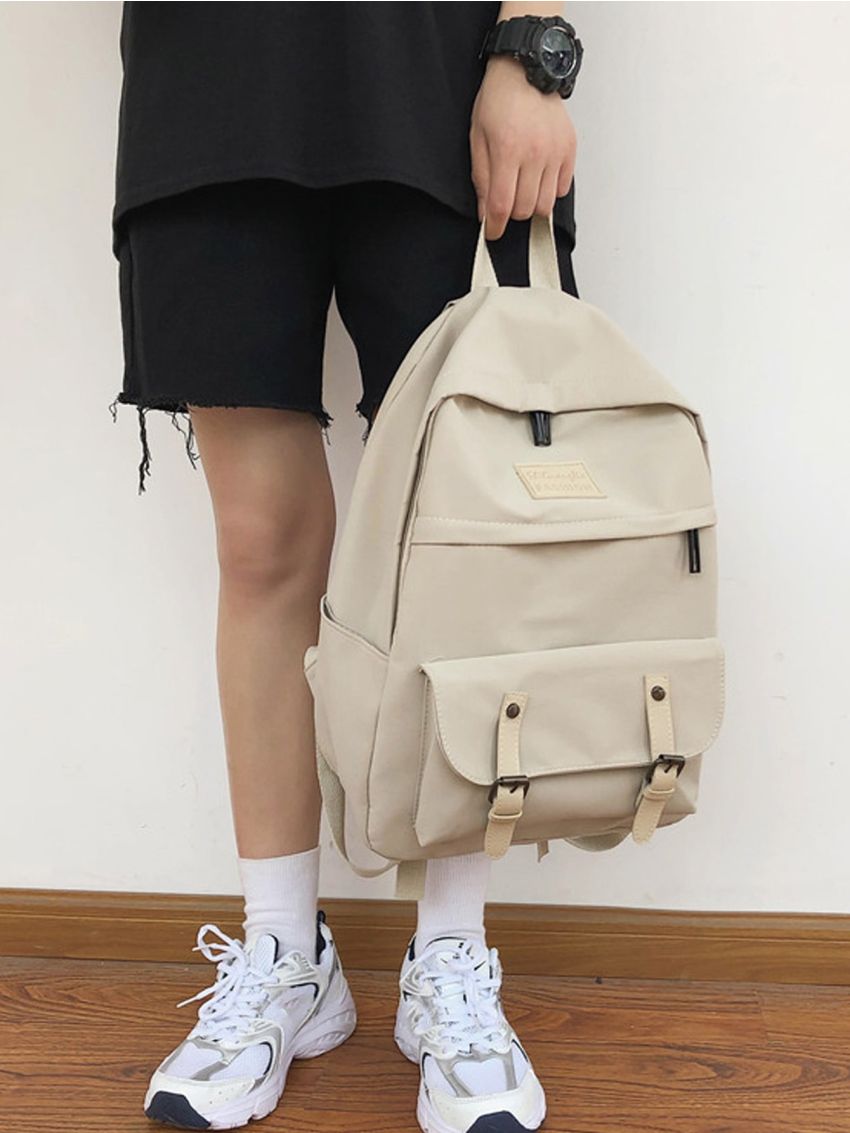 Buckle & Studded Decor Backpack