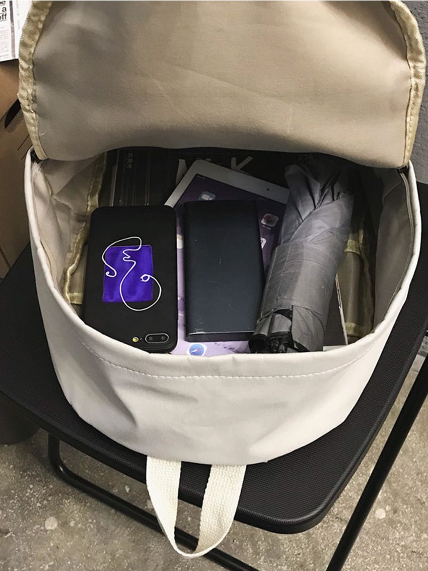 Buckle & Studded Decor Backpack