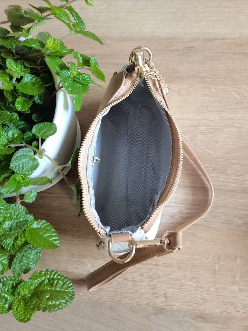 Mini Letter Graphic Chain Baguette Bag