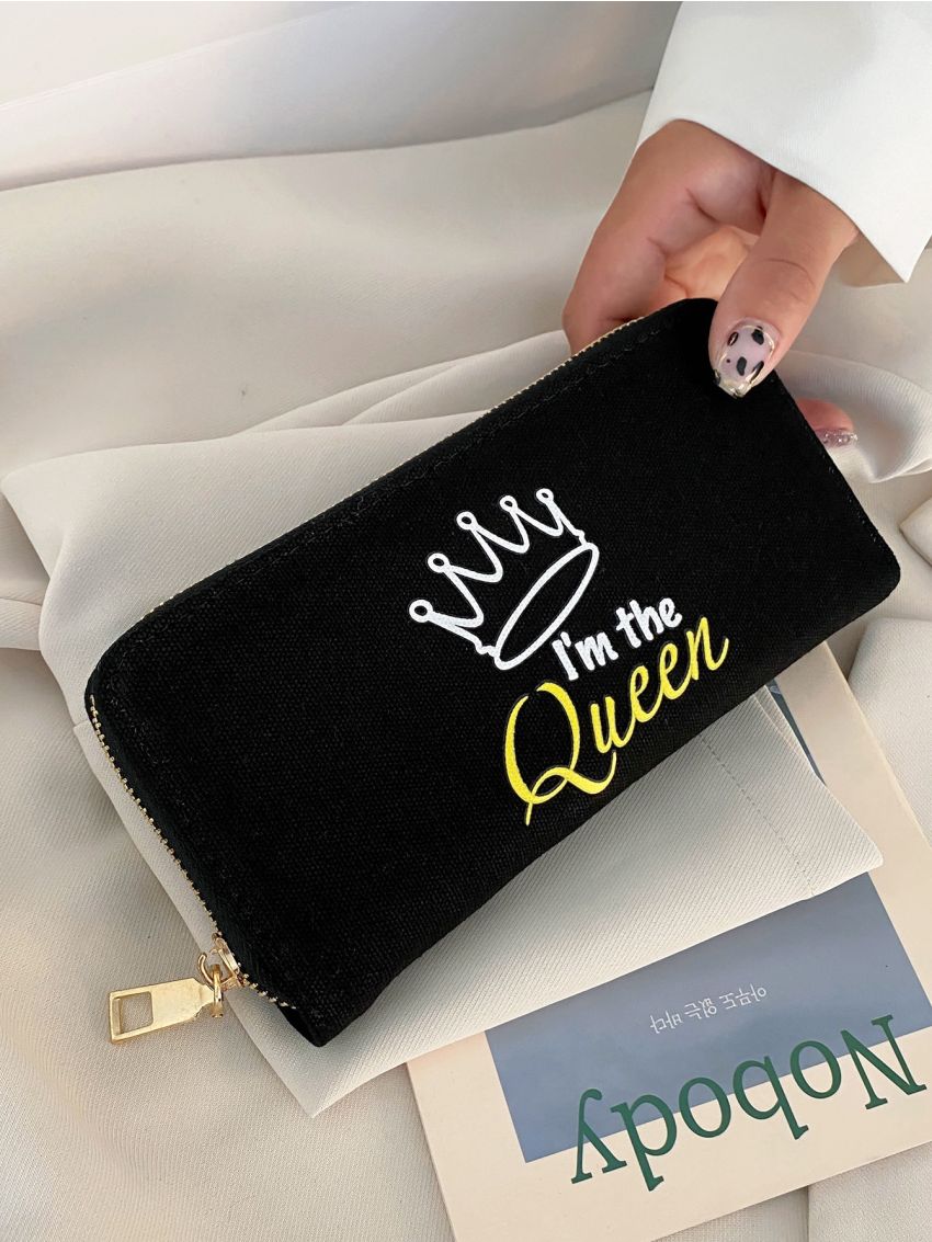 Letter Graphic Long Wallet