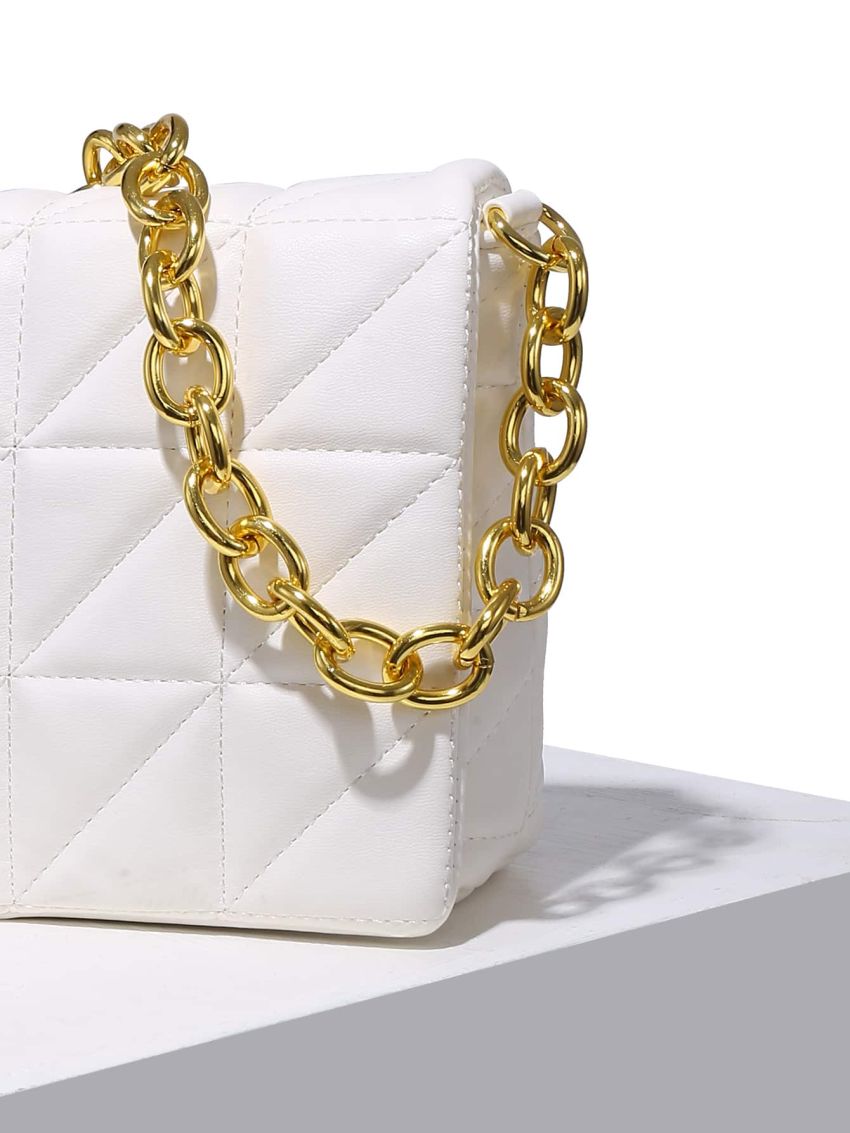 Quilted Flap Chain Shoulder Bag