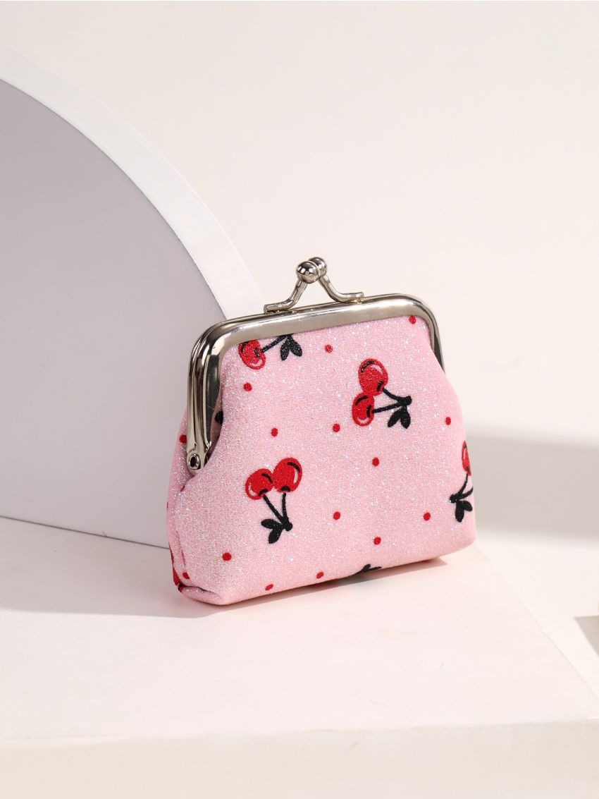 Cartoon Graphic Kiss Lock Purse