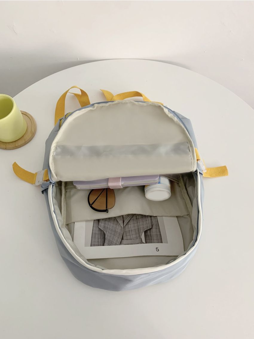 Colorblock Multi-compartment Backpack