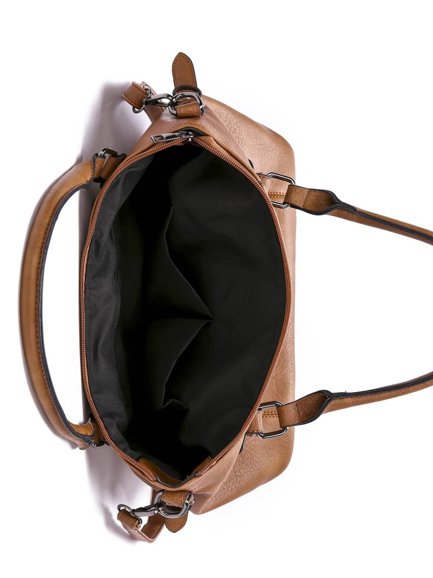 Buckle Detail Shoulder Tote Bag