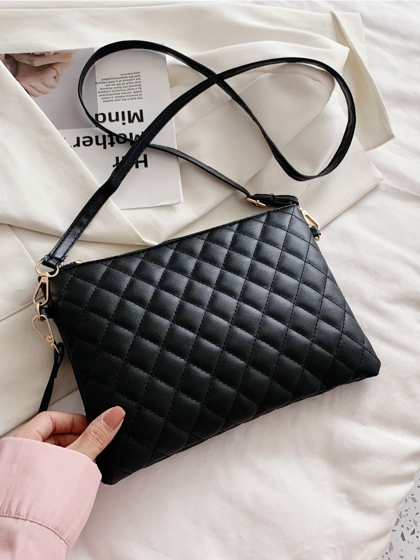 Minimalist Quilted Clutch Bag