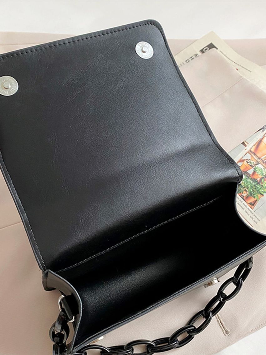 Mini Minimalist Chain Decor Satchel Bag