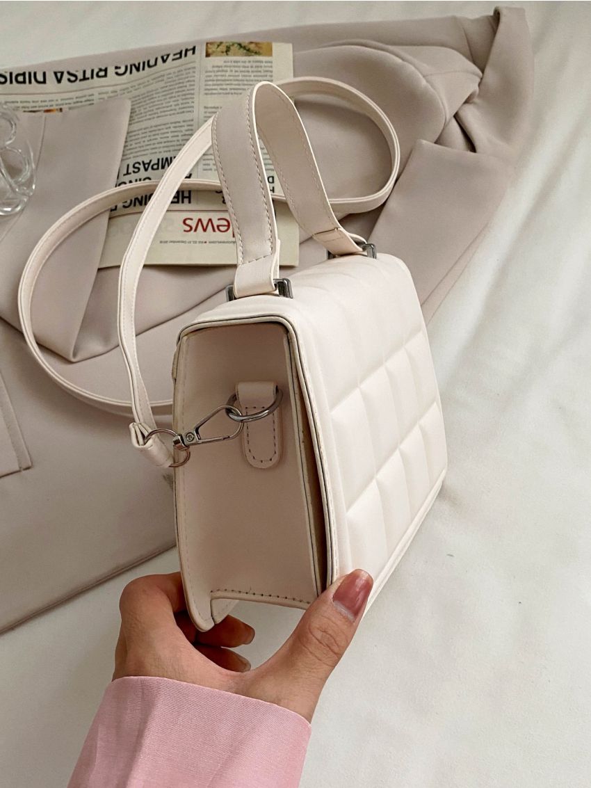 Mini Minimalist Quilted Flap Square Bag