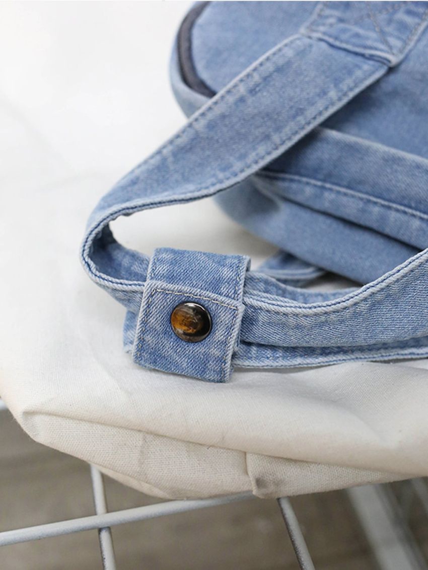 Pocket Front Denim Backpack