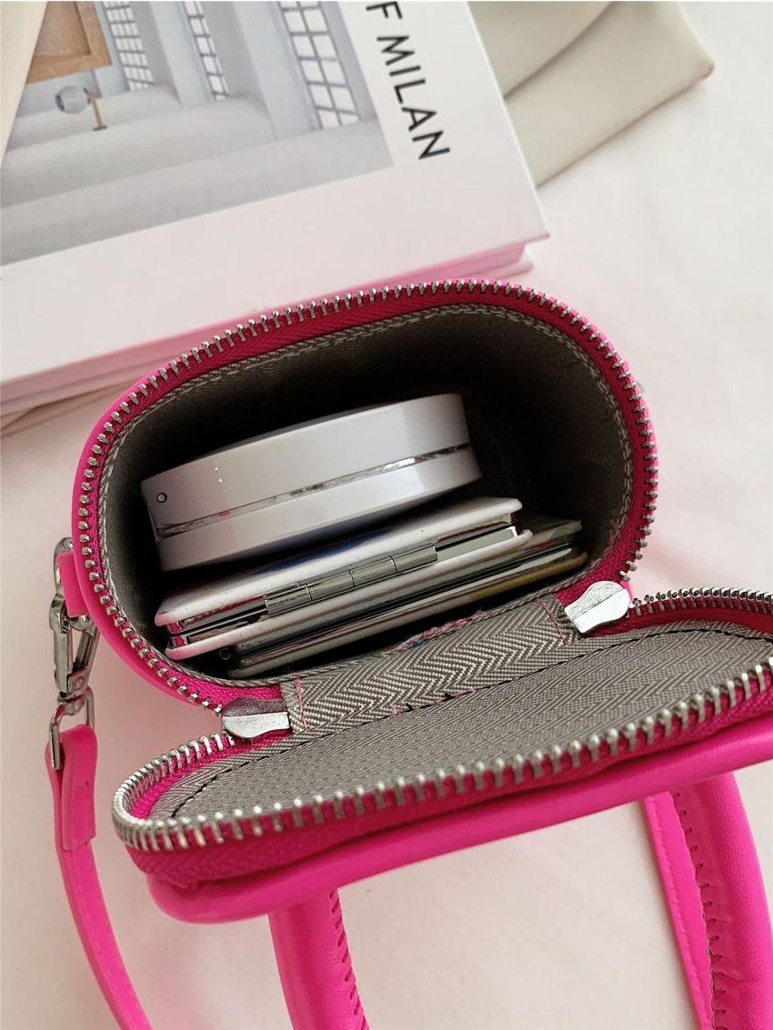 Mini Double Zipper Bucket Bag