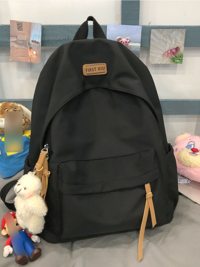 Knot Decor Backpack With Bag Charm