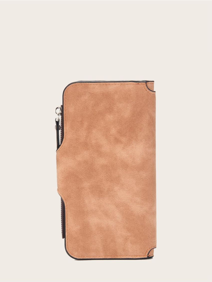 Minimalist Letter Graphic Fold Long Wallet