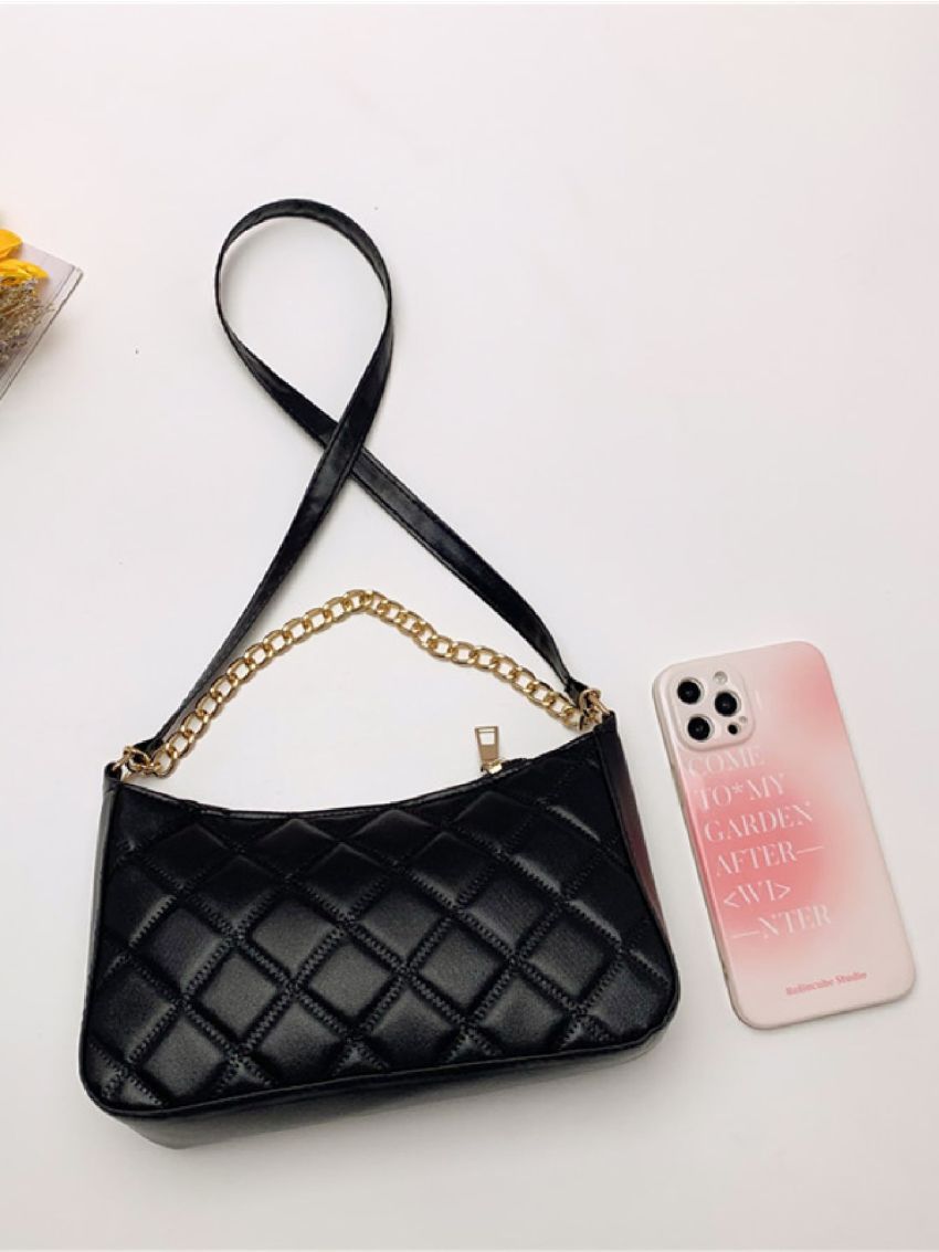 Quilted Baguette Bag