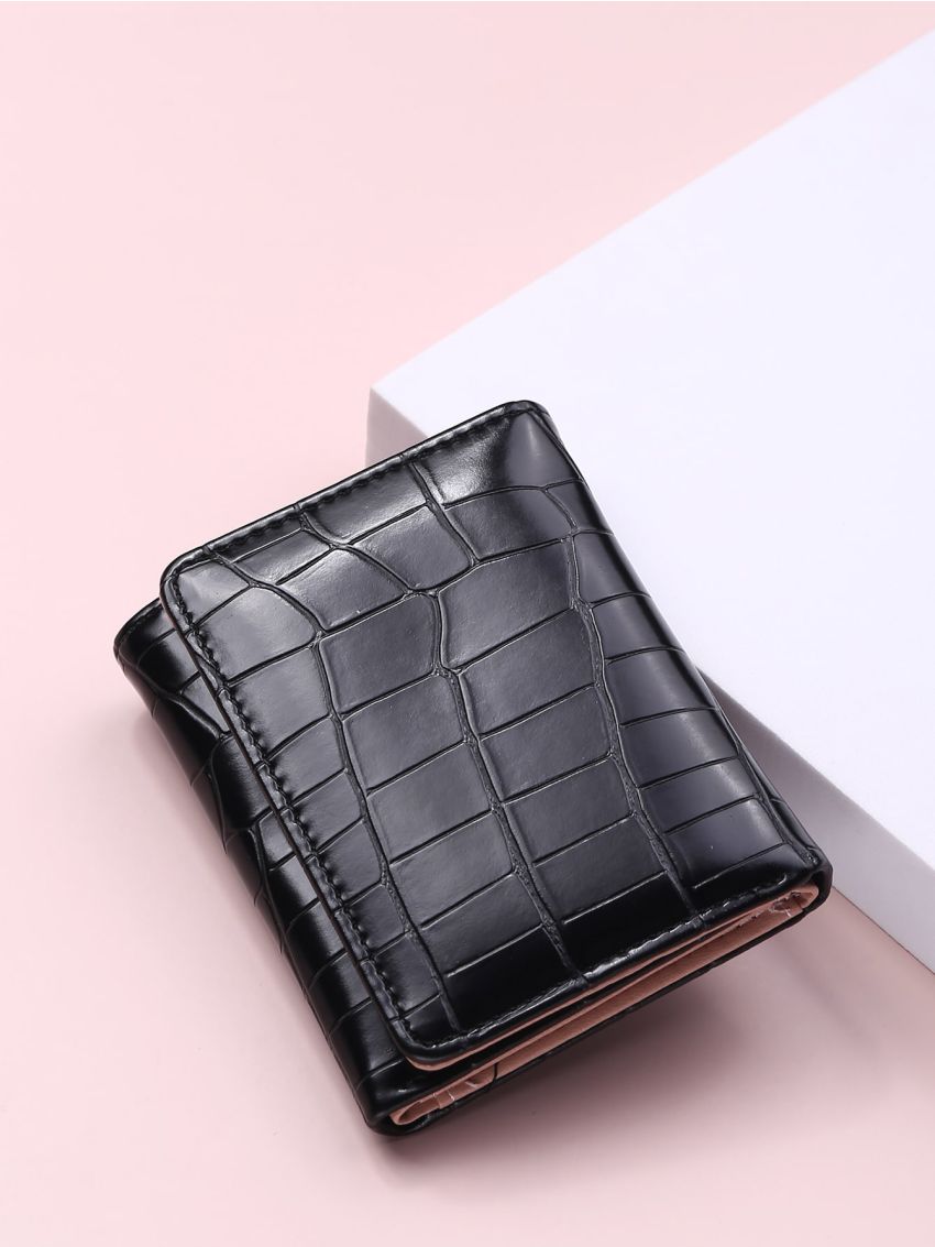 Croc Embossed Small Wallet