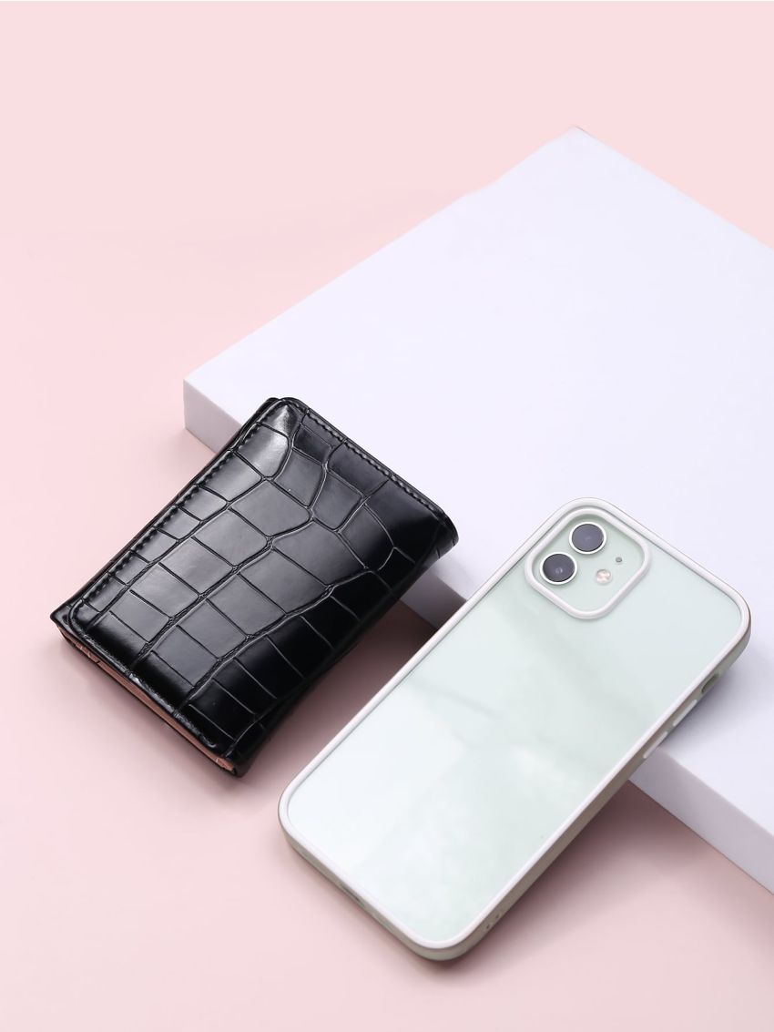 Croc Embossed Small Wallet